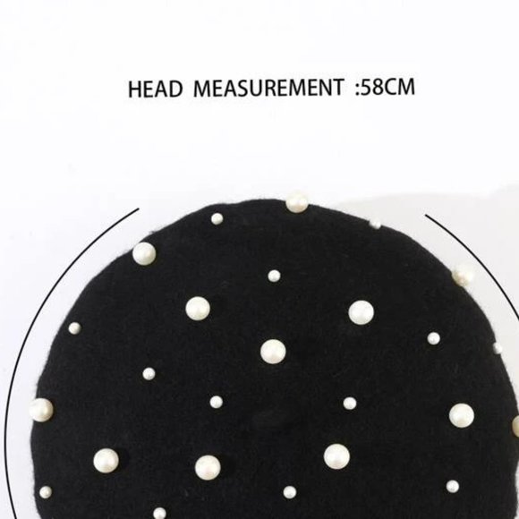 Beret. Faux Pearl Decor. NWOT.